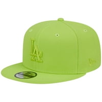 Muška nova era Neon Green Los Angeles Dodgers Proljeće Boja Basic 9Fifty snapback šešir - OSFA