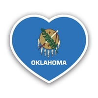 Oklahoma Heart naljepnica naljepnica - samoljepljivi vinil - otporan na vremenske uvjete - izrađene