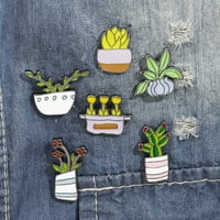 Cartoon Unise Cactus cvjetni emajl za emajl za emajl broš traper jaknu Znački dekor