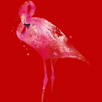 Pink Flamingo Boys Red Graphic Tee - Dizajn ljudi M