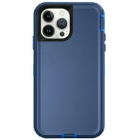Za Apple iPhone Pro ma teška oklopna zaštitna zaštitna hibridna kućišta sa kopčom plavom plavom