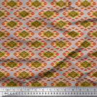 Soimoi siva mahovina Georgette tkanina Stripe & Diamond Geometrijska tkanina za ispis široko dvorište