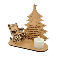 Tarmeek božićni ukrasi Božićni komemorativni ukras svijeće Drveni diy ukrasi za božićni kućni stol Vrh
