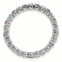 LE & LU Sterling Silver Spacables Izrazi cr. Ruby & Diamond Ring LAL11209