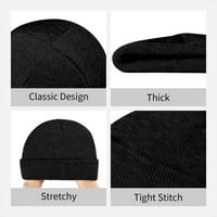 Knit Beanie Hat-Neblouloul Mag zimska kapa mekane tople klasične šešire za muškarce Žene prstenovi krugovi