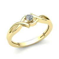 Originalna 1 4CTW okrugli rez Dijamantni ženski ženski montirani zaručni prsten za angažman kruto 18k