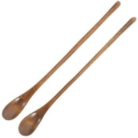 Hemoton dugačka ručka kašika japanskog stila miješa drvena kašika retro meda kašika nanmu malu kašiku