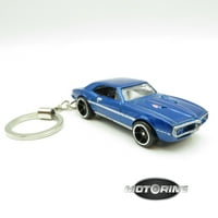 Keychain 'Pontiac Firebird Blue Car Retko rovna prstena za romast