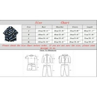 Muške haljine majice Muške 3D digitalni ispis džep kopča rever majica kratkih rukava