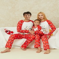 Porodica podudaranje božićne pidžame set Xmas Reindeer Holiday Pajamas Sleep odjeća Tata Mom Dječji
