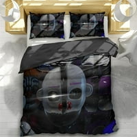 Horror Teddy Bear Posteljina za posteljinu set posteljine - 3-komadni set uključuje poklopac i jastučnice