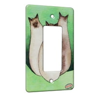 Kuzmark Gang Jednokrevetna jednokrevetna ploča za jednobojnu zidnu ploču - tri brtvena siamska mačića