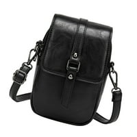Rosarivae Retro Crna dva sloja Mobilna torbi za mobilne telefone Dame na rame Messenger torba Modni