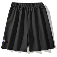 Plus veličine znojne kratke hlače za muškarce elastrične strukske vučne kratke hlače sa džepovima pune