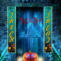 Fnochy Božićni viseći ukrasi Halloween Door Dekoracija vrata, vanjski trijem sa laganim emitirajućim