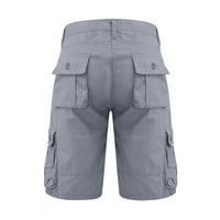 Teretne hlače za muškarce muške vanjske labave ležerne hlače Multi-džepne pune boje Cargo Shorts Chmora