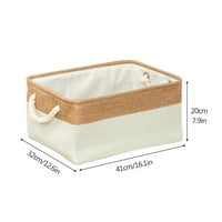 Firlar Jednostavna sklopiva korpa za pohranu bez poklopca pamučna i posteljina, kutija za odlaganje