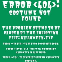 Noć vještica kostim nije pronađena odjeća, smiješni geeky juniors Kelly Green Graphic Tee - Dizajn od