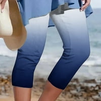 Penski ženski ljetni casual elastičan dan neovisnosti neovisnosti od tiskane sažene hlače Zaštitni sportovi
