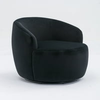 Okretna stolica za barel, velvet za okretnu fotelju za okretnu akcent s crnim praškastim premazom metalnim