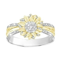 Mnjin Flower FingerTip prsten za predenjeni prsten Moj sunčani prsten romantični poklon d