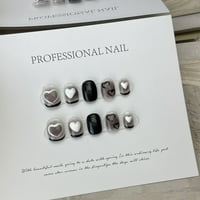 Feildoo Nails Press na sjajnim multi-bojama lažnim noktima Ljeto ukrašene noktiju Ukrasi punog poklopca