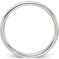 Sterling srebrna rodirana polovina kruga 13. Band proizveden u Sjedinjenim Državama QWH020RH-13.5