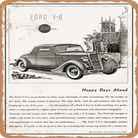 Metalni znak - kabriolet Cabriolet Vintage ad - Vintage Rusty Look