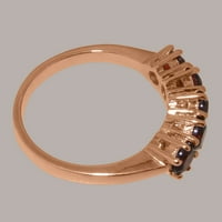 Britanska napravljena 9K ružičasto zlato prirodni Garnet Ženski prsten - veličine opcija - veličine