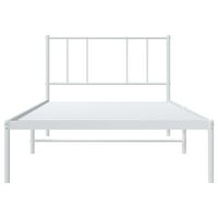 Gecheer metalni okvir kreveta sa uzglavljenim bijelom 39.4 x78.7
