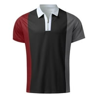 Cyzz Celler Muška košulja Golf majica Retro Color Contrast vanjski ulični kratkih rukava Dugme-Down
