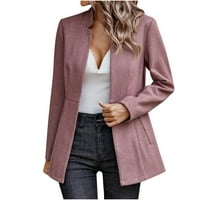 Ženski kod jakne modne pune boje dugih rukava tanka bluza bluza vrhova poslovne casual kaputa