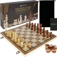 Šahovs i provjeri postavljaju šahovsku igru ​​Drvena 2-ugradna igra magnetska putovanja šahovska ploča