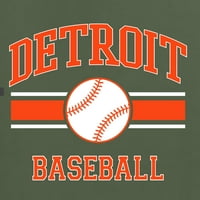 Divlji Bobby City of Detroit bejzbol fantasy Fan bog muške majice, vojna zelena, mala