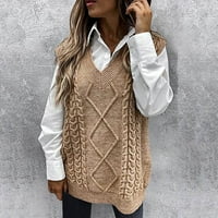 ECHFIPROM retro stil džemper ženskog casual pulover prugastom bluzim bluzim bluzama Cardigan dugi rukavi