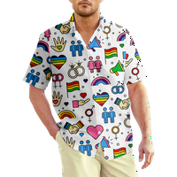 Muška košulja LGBT Rainbow Moda Jedinstvena umjetnička Muška odjeća za prijatelje za poklon za frke