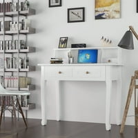 Stol za vanjcu, kućni ured za pisanje stola sa ladicama i odvojivom stolnom stolu, drveni računalni
