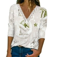 Vrh cisterna za žene bluza s dugim rukavima tiskana majica Labavi dugi rukavi bluza plus veličina