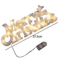 Božićni držeći ukrasi, božićni ukrasi za božićno stablo vijenac, božićni dekor - bijela - baterija gumba