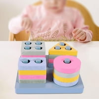 Montessori Drvena sorter slaganje igračka, oblik sorte obrazovne igračke za predškolsku djecu rođendanski