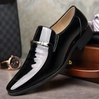 Puuawkoer klasični stil muške cipele modne metalne trake ukras Poslovni casual tip toe kožne cipele