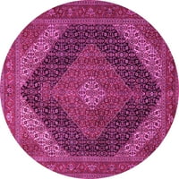 Ahgly Company u zatvorenom okrugli medaljon ružičasti tradicionalni prostirke područja, 5 'krug