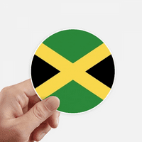Jamajka Nacionalna zastava Sjeverna Amerika Zemlja Naljepnica Okrugli zidni kofer za laptop