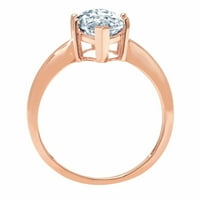 2.5ct markise rezan plavi prirodni akvamarinski 18K ružičasto zlato Angažova za angažman prsten veličine