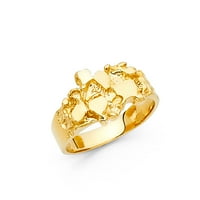 Jewels 14k žuto zlato Nugget Modni obljetni prsten veličine 8