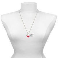 Delight nakit silvertone mini slona - Red Heart medicinska sestra jaka ogrlica Zoe