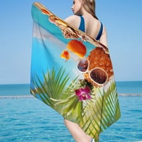 Jsaierl ručnik za plažu od mikrovlakana super lagana šarena ručnik za kupanje otporna na plažu preko