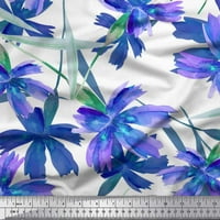 Soimoi Poly Georgette Tkaninski listovi i divlji cvijet zaši za šivanje tkanine širom