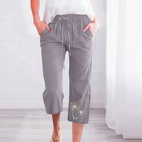 Gathrrgyp Womens Hlače plus klirens veličine, moda Žene Ležerne prilike ispisa elastične labave hlače