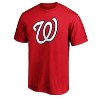 Muške fanatike markirane crvene vašingtonske državljane službenog tima Logo majica